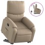 Sillón reclinable elevable cuero artificial color capuchino en Sillones | Comprar online en Foru.es