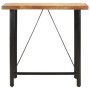 Mesa alta de hierro y madera maciza de mango 110x55x107 cm de , Mesas de cocina y de comedor - Ref: Foro24-356381, Precio: 28...