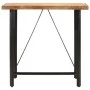 Mesa alta de hierro y madera maciza de mango 110x55x107 cm de , Mesas de cocina y de comedor - Ref: Foro24-356381, Precio: 28...