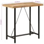 Mesa alta de hierro y madera maciza de mango 110x55x107 cm de , Mesas de cocina y de comedor - Ref: Foro24-356381, Precio: 28...