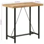 Mesa alta de hierro y madera maciza de mango 110x55x107 cm de , Mesas de cocina y de comedor - Ref: Foro24-356381, Precio: 28...