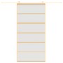 Puerta corredera dorada de vidrio ESG esmerilado y aluminio de , Puertas para el hogar - Ref: Foro24-155165, Precio: 185,88 €...