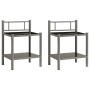 Mesitas de noche 2 unidades metal y vidrio gris y negro de vidaXL, Mesitas de noche - Ref: Foro24-325093, Precio: 43,77 €, De...
