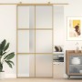 Puerta corredera dorada de vidrio ESG esmerilado y aluminio de , Puertas para el hogar - Ref: Foro24-155159, Precio: 189,06 €...