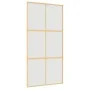 Golden sliding door in frosted ESG glass and aluminum by , Doors for the home - Ref: Foro24-155159, Price: 186,06 €, Discount: %