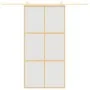 Golden sliding door in frosted ESG glass and aluminum by , Doors for the home - Ref: Foro24-155159, Price: 186,06 €, Discount: %