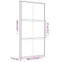 Golden sliding door in frosted ESG glass and aluminum by , Doors for the home - Ref: Foro24-155159, Price: 186,06 €, Discount: %