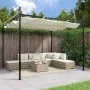 Pérgola con cubierta retráctil color crema 295x292x230 cm de , Carpas y cenadores - Ref: Foro24-360114, Precio: 221,22 €, Des...