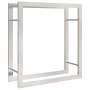 Estante para leña acero inoxidable 80x28x86 cm de , Bolsas y soportes de leña - Ref: Foro24-357862, Precio: 35,94 €, Descuent...