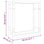 Estante para leña acero inoxidable 80x28x86 cm de , Bolsas y soportes de leña - Ref: Foro24-357862, Precio: 35,94 €, Descuent...
