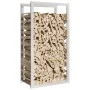 Estante para leña acero inoxidable 50x28x94 cm de , Bolsas y soportes de leña - Ref: Foro24-357860, Precio: 33,76 €, Descuent...