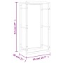Estante para leña acero inoxidable 50x28x94 cm de , Bolsas y soportes de leña - Ref: Foro24-357860, Precio: 34,22 €, Descuent...