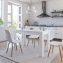 White engineered wood dining table 120x60x76 cm by , Kitchen and dining tables - Ref: Foro24-800432, Price: 70,88 €, Discount: %