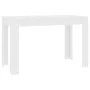 White engineered wood dining table 120x60x76 cm by , Kitchen and dining tables - Ref: Foro24-800432, Price: 70,88 €, Discount: %