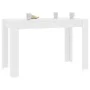 White engineered wood dining table 120x60x76 cm by , Kitchen and dining tables - Ref: Foro24-800432, Price: 70,88 €, Discount: %