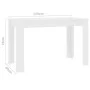 White engineered wood dining table 120x60x76 cm by , Kitchen and dining tables - Ref: Foro24-800432, Price: 70,88 €, Discount: %