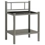 Mesitas de noche 2 unidades metal y vidrio gris y negro de vidaXL, Mesitas de noche - Ref: Foro24-325093, Precio: 43,77 €, De...