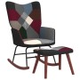 Mecedora con taburete tela patchwork de , Mecedoras - Ref: Foro24-328204, Precio: 117,65 €, Descuento: %