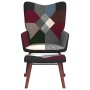 Mecedora con taburete tela patchwork de , Mecedoras - Ref: Foro24-328204, Precio: 117,65 €, Descuento: %