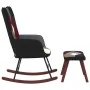 Mecedora con taburete tela patchwork de , Mecedoras - Ref: Foro24-328204, Precio: 125,09 €, Descuento: %