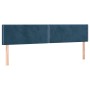 Cabeceros 2 unidades de terciopelo azul oscuro 100x5x78/88 cm de , Cabeceros y pies de cama - Ref: Foro24-346002, Precio: 50,...