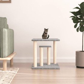 Postes rascadores para gatos con plataformas gris claro 50 cm en Mobiliario para gatos | Comprar online en Foru.es