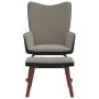 Sillón de relax con taburete terciopelo gris claro y PVC de , Mecedoras - Ref: Foro24-327886, Precio: 120,52 €, Descuento: %
