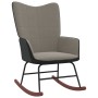 Sillón de relax con taburete terciopelo gris claro y PVC de , Mecedoras - Ref: Foro24-327886, Precio: 98,88 €, Descuento: %