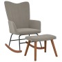 Silla mecedora con reposapiés terciopelo gris claro de , Mecedoras - Ref: Foro24-327754, Precio: 147,85 €, Descuento: %