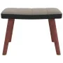 Sillón de relax con taburete terciopelo gris claro y PVC de , Mecedoras - Ref: Foro24-327886, Precio: 120,52 €, Descuento: %