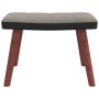 Sillón de relax con taburete terciopelo gris claro y PVC de , Mecedoras - Ref: Foro24-327886, Precio: 98,88 €, Descuento: %