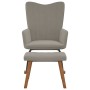Silla mecedora con reposapiés terciopelo gris claro de , Mecedoras - Ref: Foro24-327754, Precio: 147,85 €, Descuento: %