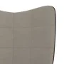 Entspannungssessel mit hellgrauem Samt und PVC-Hocker von , Schaukelstühle - Ref: Foro24-327886, Preis: 120,52 €, Rabatt: %