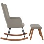 Silla mecedora con reposapiés terciopelo gris claro de , Mecedoras - Ref: Foro24-327754, Precio: 147,85 €, Descuento: %