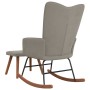 Silla mecedora con reposapiés terciopelo gris claro de , Mecedoras - Ref: Foro24-327754, Precio: 147,85 €, Descuento: %
