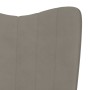 Silla mecedora con reposapiés terciopelo gris claro de , Mecedoras - Ref: Foro24-327754, Precio: 147,85 €, Descuento: %