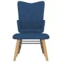 Silla mecedora con reposapiés tela azul de , Mecedoras - Ref: Foro24-327626, Precio: 129,91 €, Descuento: %