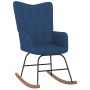 Silla mecedora con reposapiés tela azul de , Mecedoras - Ref: Foro24-327626, Precio: 106,61 €, Descuento: %