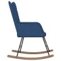 Silla mecedora con reposapiés tela azul de , Mecedoras - Ref: Foro24-327626, Precio: 129,91 €, Descuento: %