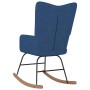 Silla mecedora con reposapiés tela azul de , Mecedoras - Ref: Foro24-327626, Precio: 106,61 €, Descuento: %
