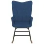 Silla mecedora con reposapiés tela azul de , Mecedoras - Ref: Foro24-327626, Precio: 129,91 €, Descuento: %
