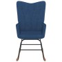 Silla mecedora con reposapiés tela azul de , Mecedoras - Ref: Foro24-327626, Precio: 106,61 €, Descuento: %