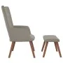 Sillón de relax con taburete de terciopelo gris claro de , Sillones - Ref: Foro24-327666, Precio: 113,74 €, Descuento: %