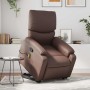 Sillón reclinable de masaje de pie de cuero sintético marrón en Sillones | Comprar online en Foru.es