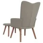 Sillón de relax con taburete de terciopelo gris claro de , Sillones - Ref: Foro24-327666, Precio: 113,74 €, Descuento: %