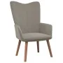 Sillón de relax con taburete de terciopelo gris claro de , Sillones - Ref: Foro24-327666, Precio: 113,74 €, Descuento: %