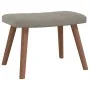 Sillón de relax con taburete de terciopelo gris claro de , Sillones - Ref: Foro24-327666, Precio: 113,74 €, Descuento: %