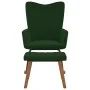 Dark green velvet rocking chair with footrest by , Rocking chairs - Ref: Foro24-327756, Price: 160,80 €, Discount: %