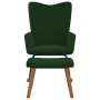 Silla mecedora con reposapiés terciopelo verde oscuro de , Mecedoras - Ref: Foro24-327756, Precio: 163,87 €, Descuento: %