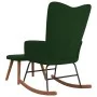 Dark green velvet rocking chair with footrest by , Rocking chairs - Ref: Foro24-327756, Price: 160,80 €, Discount: %